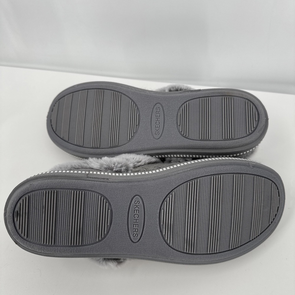 Skechers Cozy Campfire Fresh Toast Slippers Womens Gray Clog Faux Fur Size 8.5 - Picture 9 of 9